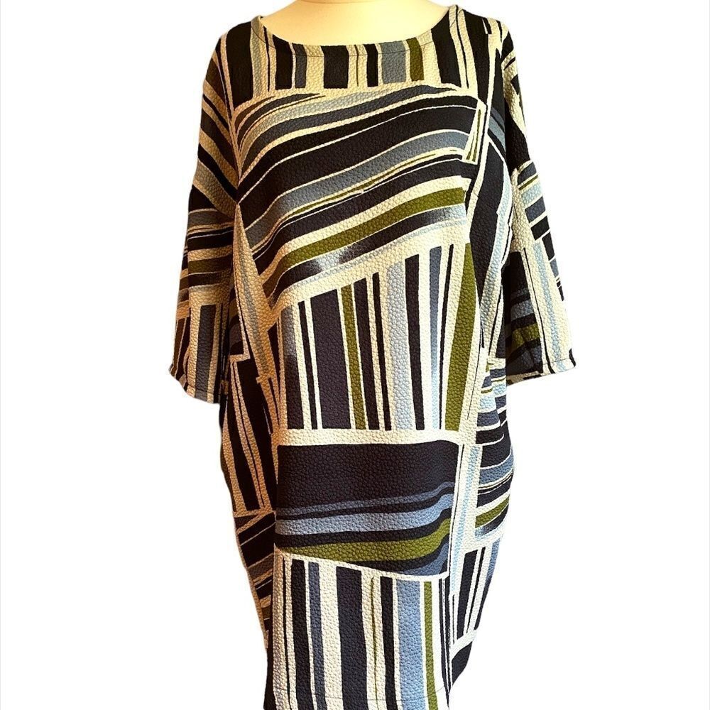 0176 Anthropology Weston Wear Boho Geometric Dress Tunic Size M New - Picture 9 of 10